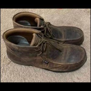 Justin Steel Toe lace up boot.